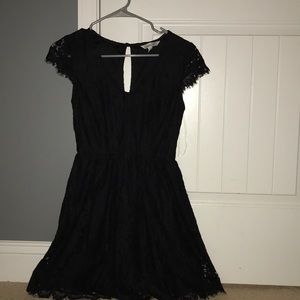 black lace dress